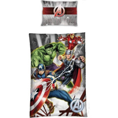 Disney Avengers Bedding Set, Duvet Cover 140 x 200 cm, Pillowcase 63 x 63 cm, Polyester