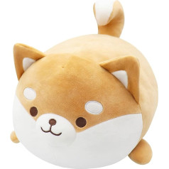 Shiba Inu Plush Stuffed Toy Cushion Shiba Inu Plush Cushion Cuddly Cushion Cute Stuffed Soft Doll Chubby Cushion Toy Christmas Birthday New Year Gift for Friends 35 cm