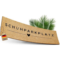 ElbFuchs® Schuhparkplatz Coconut Doormat 100 x 35 cm Non-Slip and Weatherproof Shoe Mat Drip Mat and Shoe Rack Door Mat Indoor and Outdoor Covered