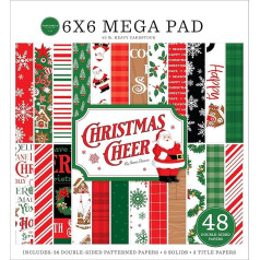 Echo Park Paper Company Christmas Cheer Cardmakers Mega Pad, Paper, 6 x 6-inch, Multi-Colour