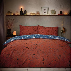furn. Witchy Vibes Double Duvet Set, Rust, Orange