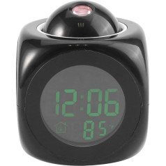Pilipane LED Projection Clock, Multifunction Digital LCD Clock, Alarm Clock with Voice Output and Temperature Display for Home Office Bedroom