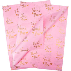 Tissue Paper for Gift Bags 60 Sheets 70×50cm Wrapping Paper Sheets for Gift Wrapping Filler Arts Crafts DIY Birthday Wedding (Pink, 70x50cm)