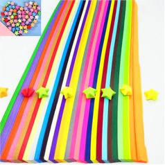 1350 Sheets Double-Sided Origami Paper with Stars, 27 Different Colours, Star Paper, Folding Paper, DIY Rainbow Stars for Handmade Cards, Gift, Craft, Party Decoration