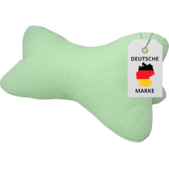 seakers Reading Bone Bolster 40 x 20 cm Waffle Design Washable and Comfortable Thanks to 100% Cotton Perfect as a Reading Cushion, Book Cushion or Neck Pillow for Relaxing and Reading Light Green