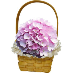 Woven Flower Basket for Wedding, Decorative Handwoven Basket for Plants, Woven Basket for Flower Arrangements, Indoor Woven Flower Basket, Woven Basket with Handle for Flowers