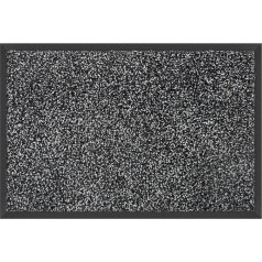 Mibao Dirt Trapper Mat for Indoor/Outdoor, 36 x 60 Inch, Grey Black, Washable Barrier Doormat, Heavy Duty Non-Slip Entrance Rug, Shoe Scraper, Super Absorbent Front Door Mat