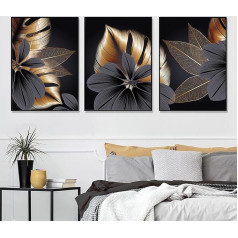 LXTOPN Pictures Golden Leaves Picture Print Pictures Art Poster Decoration for Living Room Bedroom Vintage Canvas Pictures Without Frame (Golden Leaf, 40 x 60 cm)