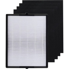 PUREBURG Replacement Filter Kit Compatible with Alen 45i & Flex BreatheSmart Air Purifier B4-Fresh, FL40 Silver Carbon, H13 HEPA + Activated Carbon Filter x4