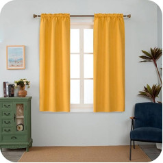 GIRASOLE HOME Barbados Thermal Fully Blackout Curtains 2 Panels With Pocket