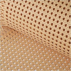 XYUERU Natural Tubular Rattan Webbing Material Roll, Rattan Webbing, Woven Open Mesh for Furniture Repair, DIY Projects, Cabinet, Chair, Home Decoration (65 x 100 cm)