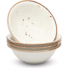 Bascuda Porcelain Cereal Bowls Set of 4 | Soup | Cereal | Dessert | Rice | Salad | Side Dish | Snack | Nuts | 18 cm 7.08 Inches (500 ml) (Pebble Style)