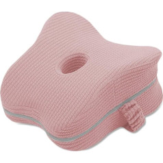 FANDARE Knee Pillow Leg Pillow Ergonomic Knee Pillow for Side Sleepers Memory Foam Leg Pillow for Women Men Pressure Relief Hip Leg Knee Back Pregnancy Light Pink