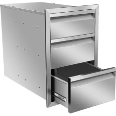 KYZTMHC Outdoor-Küchenschubladen aus Edelstahl, Aufbewahrungsschublade mit Griff, für Außenküche, Terrassengrillstation(40.6 Wx53.3 Hx58.4 D cm)