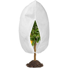 Winter Protection for Plants, 190 x 228 cm, Plant Protection, Winter Outdoor, Frost Protection for Pot Plants, with Zip, Drawstring for Palm Trees, Olive Tree, Reusable Winter Fleece, 1 Piece, 70 g/m²