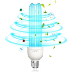 BrightArk Disinfectant Lamp with Ozone Light 55 W E27 254 nm Germicidal Lamp Strong Sterilisation and Disinfection AC220-240 V Perfect for Kitchen, Bedroom, Living Room, Office Fresh Air
