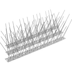Pigeon Repellent, 6 Metre Effective Premium Stainless Steel Bird Repellent Spikes, Bird Repellent Spikes for Balcony, Roof, Window, Pigeon Repellent with Robust and Adjustable Spikes Cover (Installed)