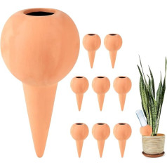 EXLECO 8 x 360 ml Clay Cone Watering Plants Large Watering Ball Plants Water Dispenser Clay Automatic Watering Indoor Plants Watering Cones Irrigation System Ball Shower for Balcony Boxes