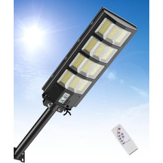 Bellanny 600 W LED Solar Street Light, 6500 K Spotlight with Motion Sensor Sensor, IP65 Outdoor Light, Street Light, Security Lighting, Path Lights for Garden, Yard, Street, Garage, Wall