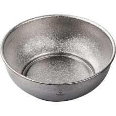 SILVERANT Titanium Camping Bowls Ultra Thick Durable Tableware Single Wall Cookware Set with Mesh Carry Bag for Outdoor Backpacking Hiking Crystallized