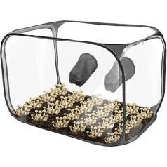 Topyond Mushroom Breeding Breastfeeding Airbox Tent Set Bags, Large Breastfeeding Air Box Mushroom Mycology Smoke Hood Growing Stations Grow, Portable, Foldable Pop-Up PVC Mushroom Container Set (35 x