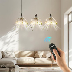 Kawaya Small LED Ceiling Fans with Lighting and Remote Control, Diameter 20 cm, Quiet Small Ceiling Fan, Dimmable Lamp with Fan, Adjustable Wind Speed for Bedroom