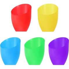 PATIKIL 5.3 Inch Height 4.3 Inch Diameter 1.7 Inch Installer Plastic Lampshade 5 Pack Plastic Lampshade Replacement Bulb Cover for LED Floor Lamp Table Lamp 5 Colours