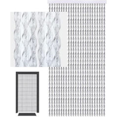 DEFACTO String Curtain Door Curtain 90 x 210 cm - Thread Glitter Hanging Curtain for Doors - Christall PVC Curtains, PVC Stripes, Glittery Shine - Made in Italy - Tokyo