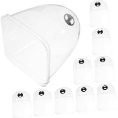 MOBUTOFU Pack of 10 Insulation Cover Garden Dome for Plants Moisture Domes for Plants Plant Dome Pot Bell Outdoor Clear Round Moisture Dome Cloches Plant Plastic