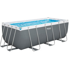 BESTWAY Power Steel™ Rectangular Above Ground Pool 412 x 201 x 122 cm with Cartridge Filter, Scale