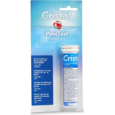 Cristal Pool Test Teststreifen pH Chlor - 50 x Teststreifen zur Wasseranalyse - Schwimmbad Pool Whirlpool - Einfache Handhabung Schnell & zuverlässig