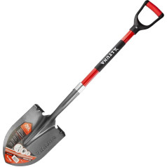 Heavy Duty Garden Shovel - 25 x 29 x 105 cm - Professional Model - Extra Strong Capacity with Fibreglass Handle - Forged Head - Ideal for Construction and Agriculture - Altuna