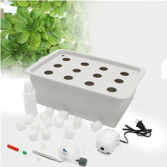 KUMIAN Hydroponic Growing System, 12 Holes Plant Location Hydroponic System Garden Bubble Nursery Pots Planter System Indoor Cabinet Box Grow Kit Propagation Box, Gifts for Indoor Gardening