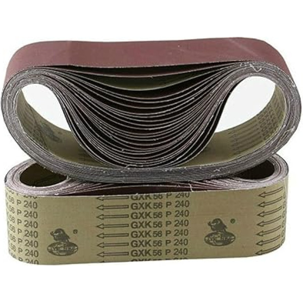 Schleifband, 10-teiliges Schleifband-Schleifsiebband 610 * 75 mm Schleifpolierpapier 40 bis 600 gegurtetes Schleifband(P120)