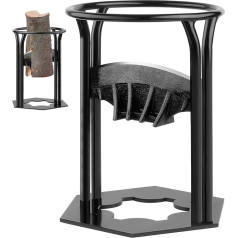 nuyikaso Log Splitter Manual Firewood Splitter Made of High Carbon Steel 17 cm Large Calibre Wood Columns High Strength Portable Kindling Splitter for Camping Home BBQ and Fireplace