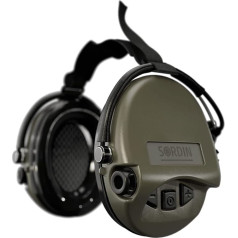Sordin MIL AUX Ear Protection - Active Military Ear Defenders - Foam Pillow & Neck Strap