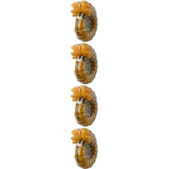 Pack of 4 Snail Fossil Table Decoration Natural Conch Shell Heart Decorations Desktop Decor Exquisite Stone Shell Shaped Decor Portable Stone Table Runner Crystal Stone ULTECHNOVO