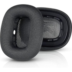 Qkiip Airpods Max Ear Pads Replacement Ear Pads for AirPods Max Headphones, a Knitted Mesh Canopy and Memory Foam, Compatible with Alppe Airpods Max Noise Cancellation Over-Ear Headphones (Space Gray)