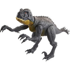 Jurassic World HCB03 Battle Action Scorpios Rex with Sound Effect, Camp Cretaceous with Movable Joints + Claw, Whipping Tail & Roaring Sound, Dinosaur Toy, from 4 Years