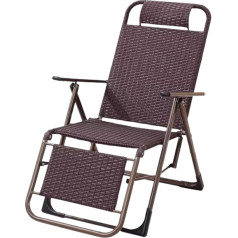 Zero Liege Sun Lounger Verstellbarer Klapp-Liegestuhl,Übergroßer Outdoor-Liegestuhl,for Rasen,Terrasse,Hof,Pool,Strand Im Freien,Unterstützt 440 Pfund (Color : Brown-A, Size : 50x67cm)