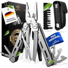 TREKLINE Premium Multitool Tool [Stainless Steel] Survival Multifunctional Knife Perfect Camping Accessories Multifunctional Tool [28 Functions] Pocket Knife, Protected Design