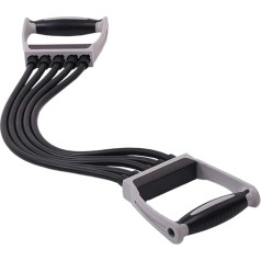 HONMEET Fitness Equipment 1 x Puller Exercise Resistance Bands Chest Expander for Men Gymnastics Straps for Men Abdominal Exercise Band Fitness Rope Wall Roll PP Plastic Black Feather