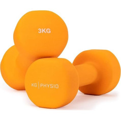 KG Physio Hantelset mit A3-Übungsposter - Neopren Kurzhanteln 2er Set - Fitness Gewichte aus Gusseisen - Gewichte Hantel Set, Schweißabweisendes Kurzhantelset für Frauen und Männer - Hanteln