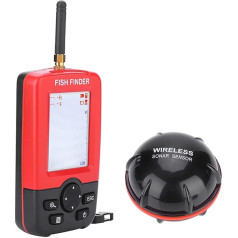 Fish Finder, Wireless Fish Finder, 100 m Wireless Fish Finder, Sonar Sensor, Sonar Fish Finder, LCD Display for Accurate Echo Sounder Readings, AAA Battery Types (Not Included)
