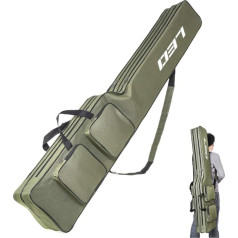 LEOFISHING Fishing Tackle Storage Bag 130 cm / 4.27 ft Portable Fishing Rod Reel Organiser Fishing Rod Gear Tool Cases Carrier Two Layers Durable Oxford Large Capacity Travel Fishing Cover Bag 5,