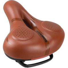 ROCKBROS Bicycle Saddle Ergonomic Comfortable Wide Bicycle Seat Memory Foam MTB City Bike Road Bike Saddle Gel Saddle Soft Shock Absorbing Black 25 x 22 cm