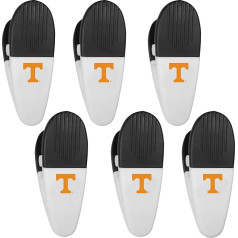 Siskiyou Sports NCAA Tennessee Volunteers Chip Clip Magnets - Pack of 6, White, One Size