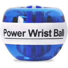 Gyroscopic Hand Trainer Ball Wrist Trainer Ball, Spinner Gyro Ball with LED, Auto Start, for Training Hand and Arm Muscles (Colour: Blue, Size: One)