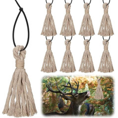 Yoojahow Hemp Rope Hunting Fragrance Tassels Rope Effective Scraping Hunting Equipment Accessories with 16 Cable Ties Can Be Hung Anywhere (No Fragrance Included)