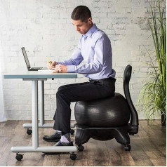 Yoga Balance Ball Chair with Back Support for Posture Correction and Back Pain Relief, Physiotherapy, Gymnastic Ball Seat for Teachers, Students, Office Workers and Pregnant Women